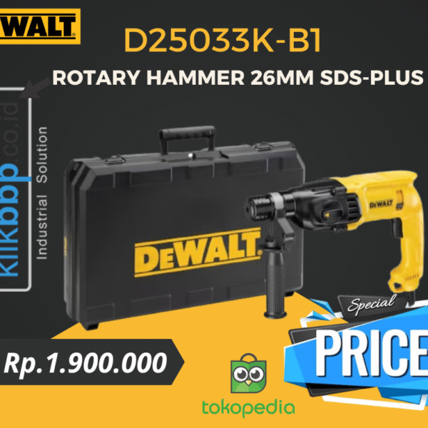 Dewalt D25033K-B1 Rotary Hammer 26mm SDS-Plus | Harga Terbaik
