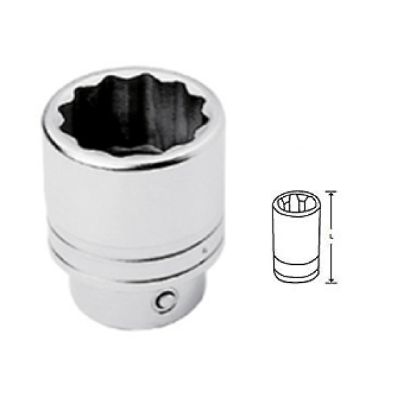 Double Hex Sockets 22MM Drive 3/4", BLPDM3422 12 Point