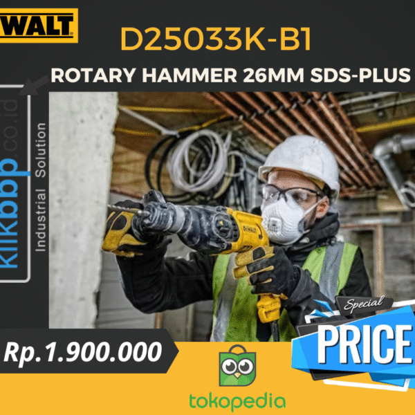 Dewalt D25033K-B1 Rotary Hammer 26mm SDS-Plus | Harga Terbaik