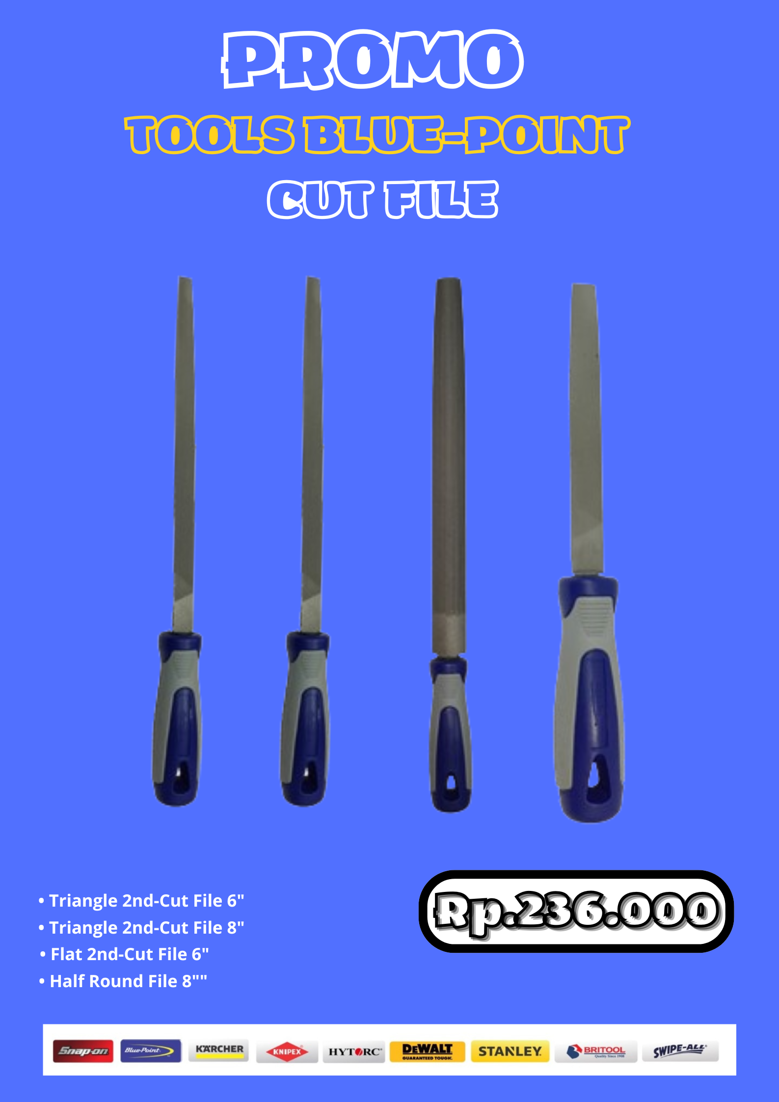Promo Set File Blue-Point - Alat Pemotong Berkualitas dengan Harga Terjangkau