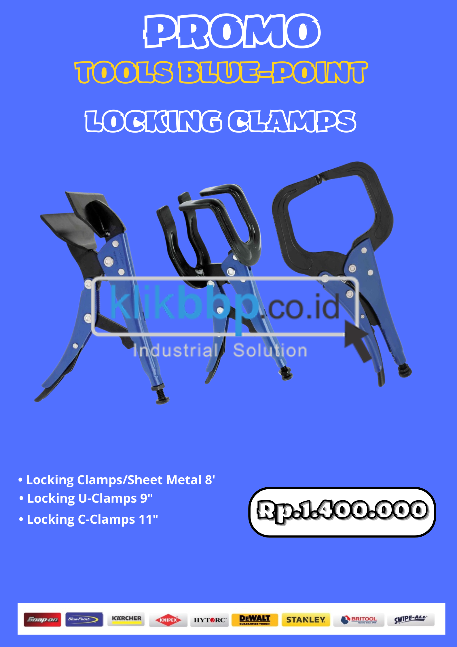 Promo Spesial Blue-Point Locking Clamps – Kualitas Terjamin untuk Berbagai Keperluan Industri!